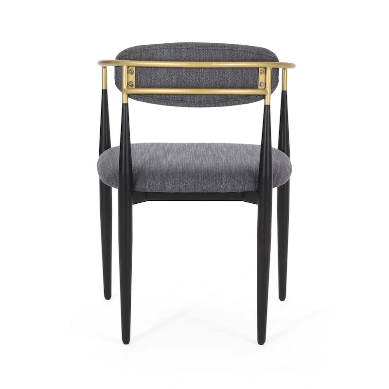 Chaises de salle à manger Elmore rembourrées au design industriel moderne avec structure en fer