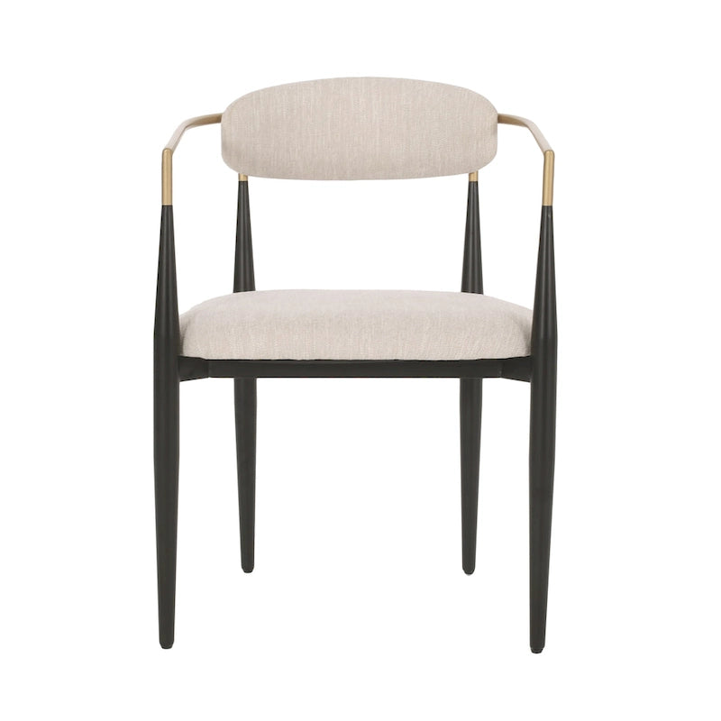 Chaises de salle à manger Elmore rembourrées au design industriel moderne avec structure en fer