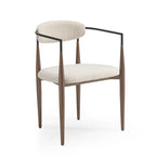 Chaises de salle à manger Elmore rembourrées au design industriel moderne avec structure en fer
