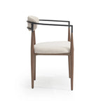 Chaises de salle à manger Elmore rembourrées au design industriel moderne avec structure en fer