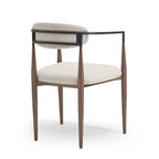 Chaises de salle à manger Elmore rembourrées au design industriel moderne avec structure en fer