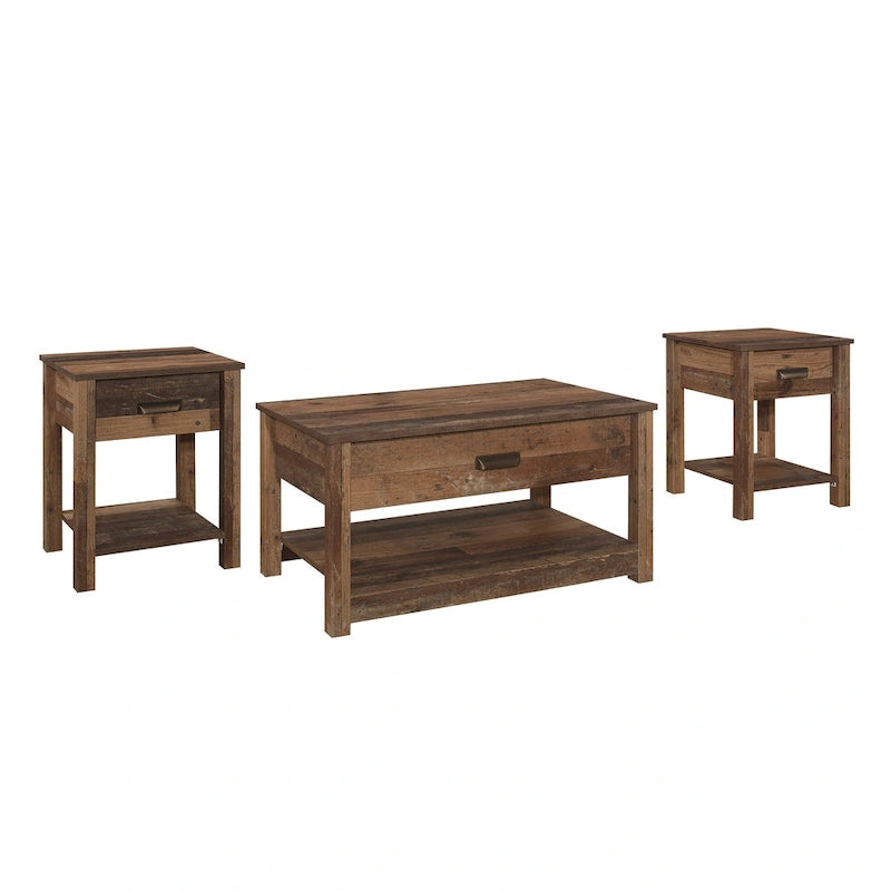 Table basse avec tiroir et étagère ouverte