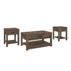 Table basse avec tiroir et étagère ouverte