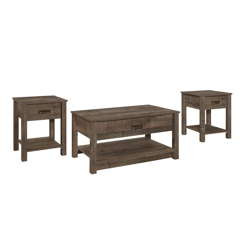 Table basse avec tiroir et étagère ouverte