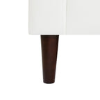 Canapé moderne en cuir véritable avec pieds en bois et coussin traversin supplémentaire