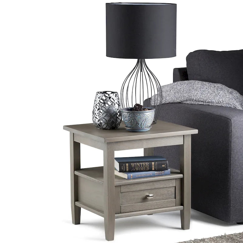 Table d'appoint rectangulaire de transition Norfolk en BOIS MASSIF de 20 po de largeur - 20 po de largeur