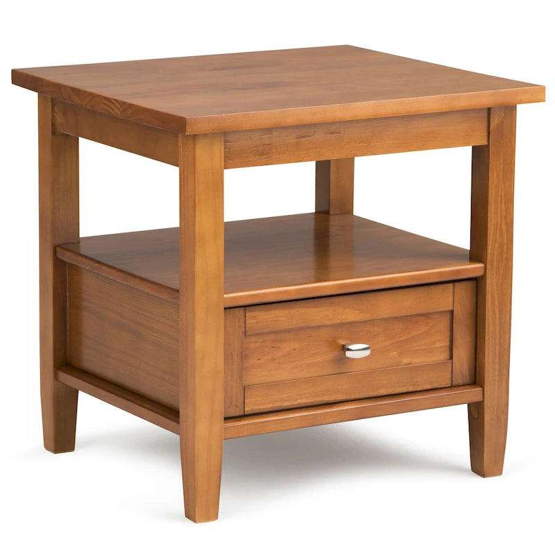 Table d'appoint rectangulaire de transition Norfolk en BOIS MASSIF de 20 po de largeur - 20 po de largeur