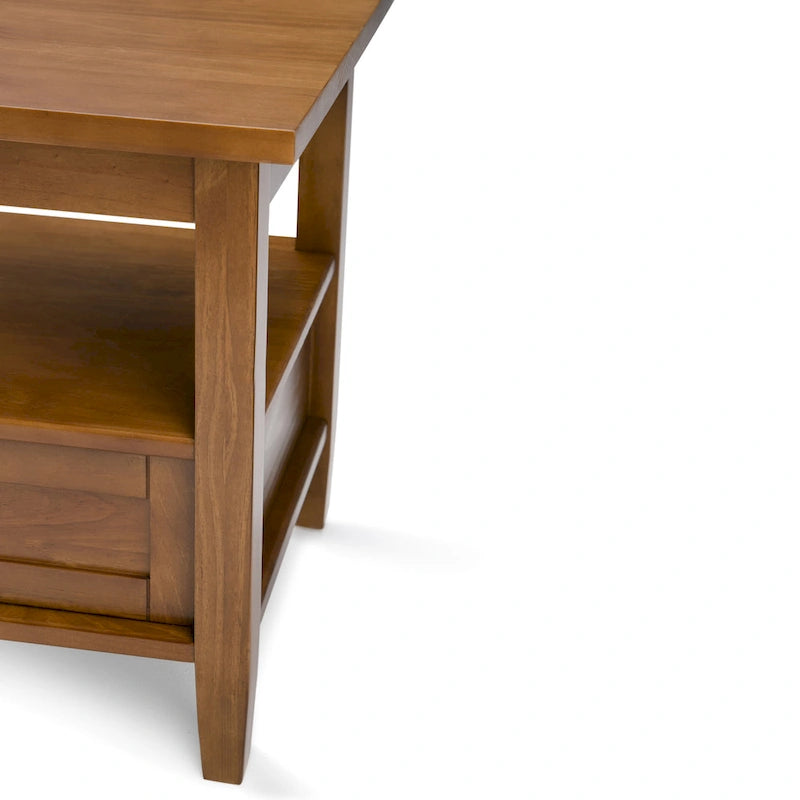 Table d'appoint rectangulaire de transition Norfolk en BOIS MASSIF de 20 po de largeur - 20 po de largeur