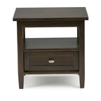 Table d'appoint rectangulaire de transition Norfolk en BOIS MASSIF de 20 po de largeur - 20 po de largeur