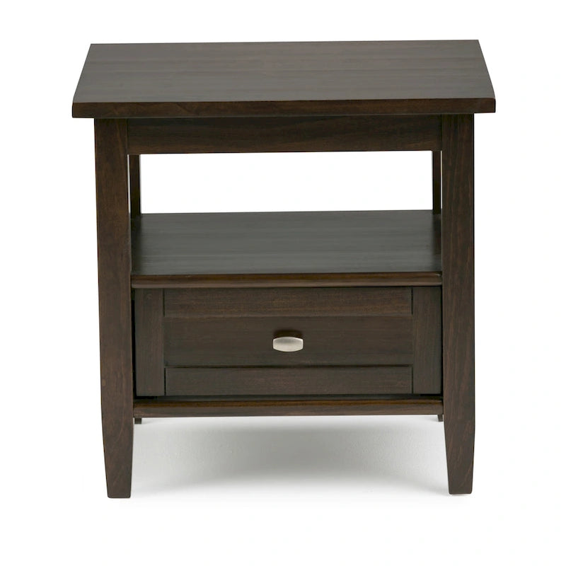Table d'appoint rectangulaire de transition Norfolk en BOIS MASSIF de 20 po de largeur - 20 po de largeur