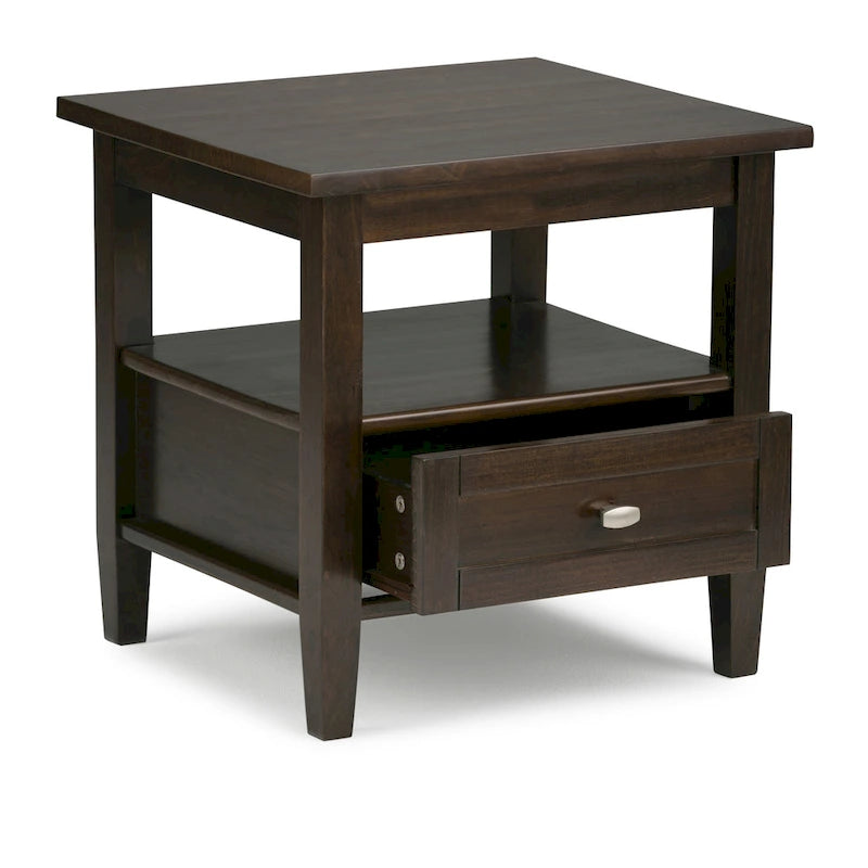 Table d'appoint rectangulaire de transition Norfolk en BOIS MASSIF de 20 po de largeur - 20 po de largeur