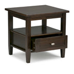 Table d'appoint rectangulaire de transition Norfolk en BOIS MASSIF de 20 po de largeur - 20 po de largeur