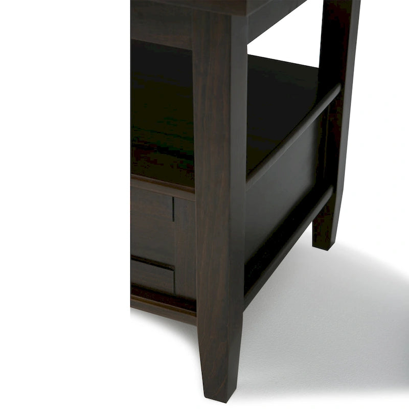 Table d'appoint rectangulaire de transition Norfolk en BOIS MASSIF de 20 po de largeur - 20 po de largeur