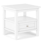 Table d'appoint rectangulaire de transition Norfolk en BOIS MASSIF de 20 po de largeur - 20 po de largeur