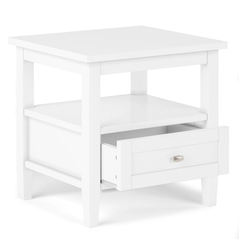 Table d'appoint rectangulaire de transition Norfolk en BOIS MASSIF de 20 po de largeur - 20 po de largeur
