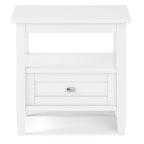 Table d'appoint rectangulaire de transition Norfolk en BOIS MASSIF de 20 po de largeur - 20 po de largeur