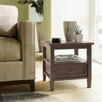 Table d'appoint rectangulaire de transition Norfolk en BOIS MASSIF de 20 po de largeur - 20 po de largeur