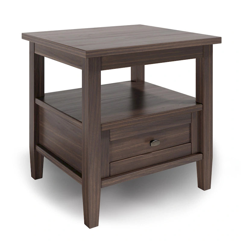 Table d'appoint rectangulaire de transition Norfolk en BOIS MASSIF de 20 po de largeur - 20 po de largeur