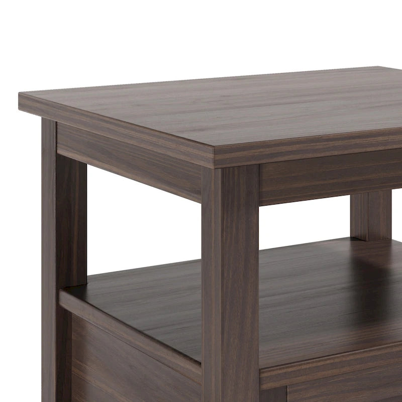 Table d'appoint rectangulaire de transition Norfolk en BOIS MASSIF de 20 po de largeur - 20 po de largeur