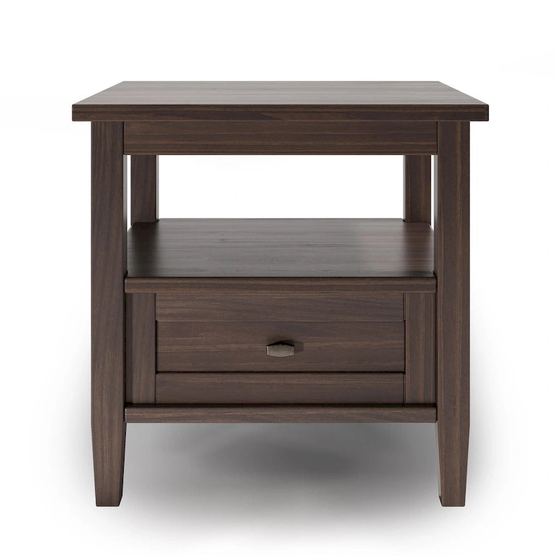 Table d'appoint rectangulaire de transition Norfolk en BOIS MASSIF de 20 po de largeur - 20 po de largeur