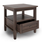 Table d'appoint rectangulaire de transition Norfolk en BOIS MASSIF de 20 po de largeur - 20 po de largeur
