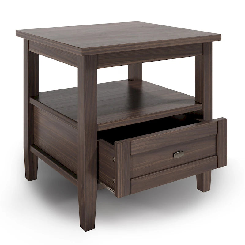 Table d'appoint rectangulaire de transition Norfolk en BOIS MASSIF de 20 po de largeur - 20 po de largeur