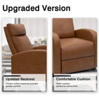 Fauteuil inclinable en cuir PU, inclinable simple pour salon