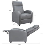 Fauteuil inclinable en cuir PU, inclinable simple pour salon
