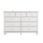 Commode à 9 tiroirs de 139,95 cm de large : Meuble de rangement spacieux au design épuré, laqué