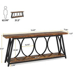 Table console extra longue de 70,9 pouces Table d'appoint de canapé pour salon
