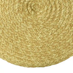Pouf/Repose-pieds rond en polyester, intérieur/extérieur - 45 x 45 x 30 cm