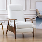 Fauteuil inclinable en bois rembourré avec dossier à pousser