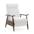 Fauteuil inclinable en bois rembourré avec dossier à pousser