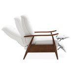 Fauteuil inclinable en bois rembourré avec dossier à pousser