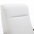 Fauteuil inclinable en bois rembourré avec dossier à pousser