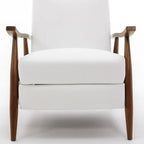 Fauteuil inclinable en bois rembourré avec dossier à pousser