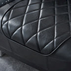 Fauteuil d'appoint industriel rétro en cuir pleine fleur et aluminium