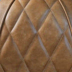 Fauteuil d'appoint industriel rétro en cuir pleine fleur et aluminium