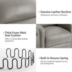 Fauteuil inclinable pivotant et à bascule en cuir véritable moderne
