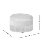 Ottoman rond d'appoint capitonné