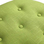 Ottoman rond d'appoint capitonné