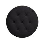 Ottoman rond d'appoint capitonné