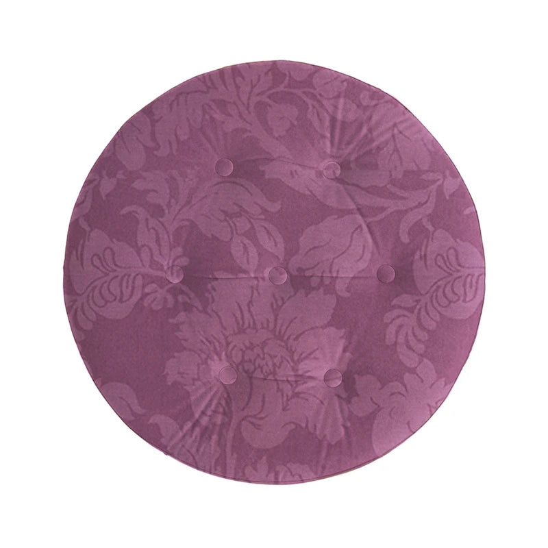 Ottoman rond d'appoint capitonné