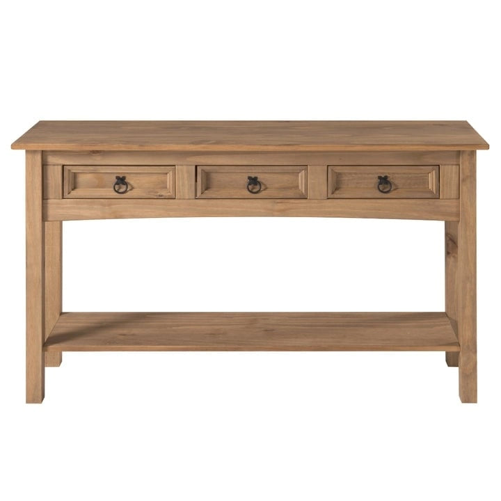 Console de table en bois 3 tiroirs Corona