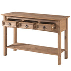 Console de table en bois 3 tiroirs Corona