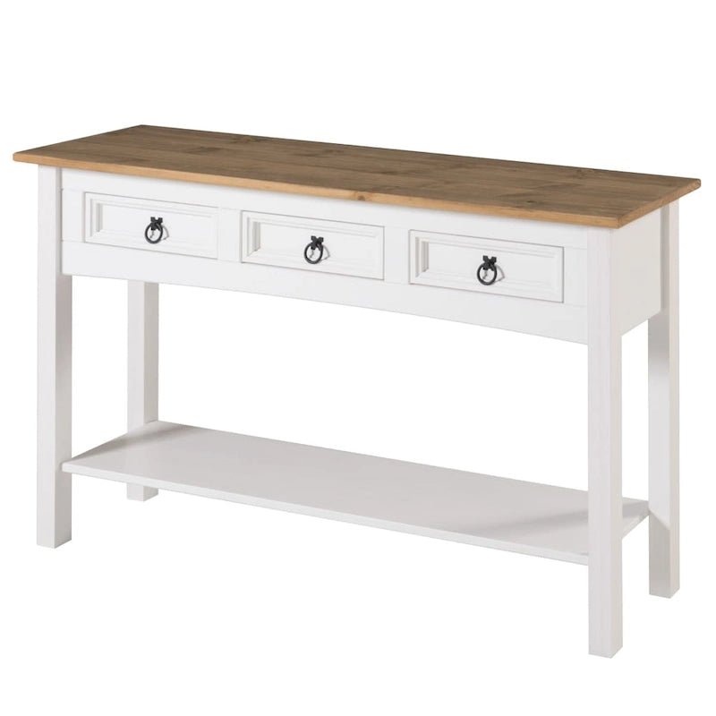 Console de table en bois 3 tiroirs Corona