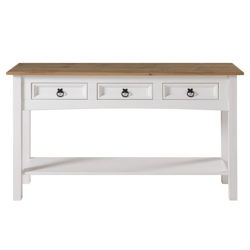 Console de table en bois 3 tiroirs Corona