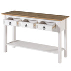 Console de table en bois 3 tiroirs Corona