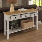 Console de table en bois 3 tiroirs Corona