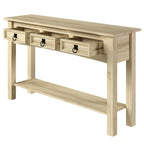 Console de table en bois 3 tiroirs Corona